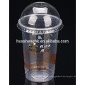 Factory price food grade clear plastic disposable 16oz smoothie cups with lids for wholesale